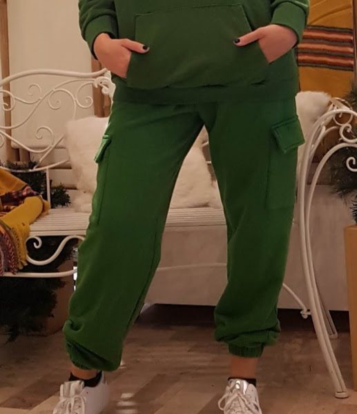 pantaloni tuta con tasche 2204 verde - La Chicchera
