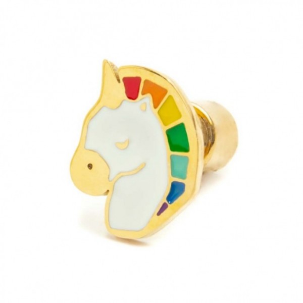 Marlù Orecchino Singolo A Cuore In Acciaio PVD Oro Roda Con Cristalli – 15OR017R-W - 2