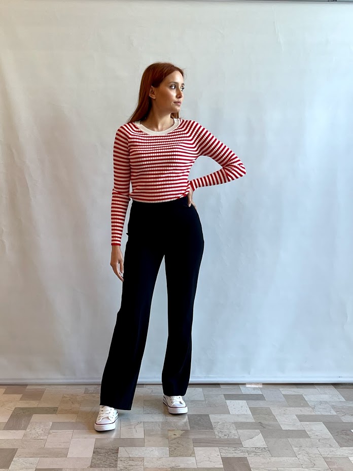 RAGNO Pantaloni Shaping 71004E ampi neri - La Chicchera